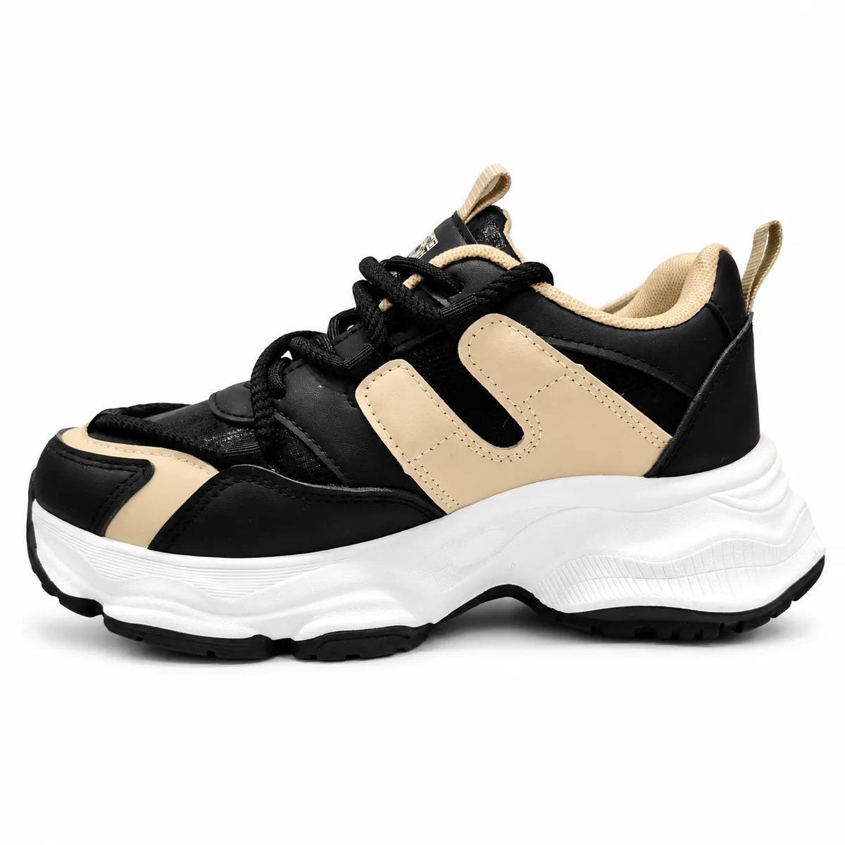 Championes casual con plataforma Alto 2 Cerros Sadobal - Negro con beige